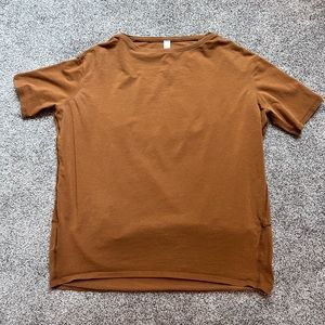 Brown Lululemon Back In Action Short-Sleeve T-Shirt